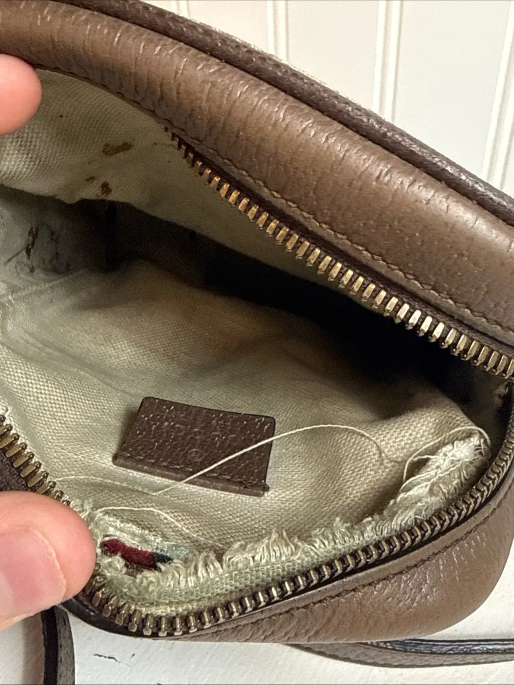 Gucci Brown GG Supreme Messenger with Green and Red Web cross body